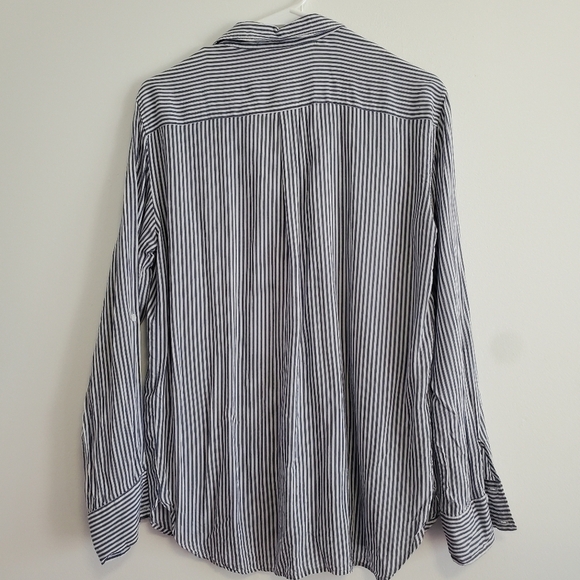 Zara Striped Button Front Shirt - Picture 8 of 9